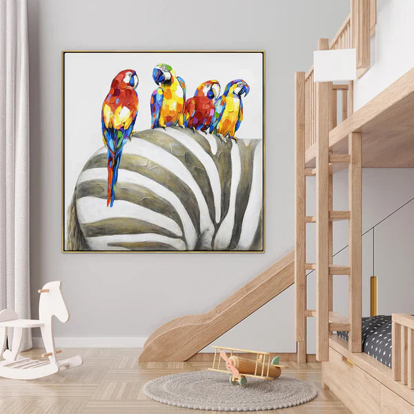 Zebra and Parrot Fusion The Fauna Place