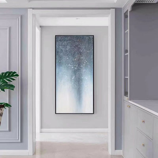 Large Original Hand Painted Abstract Textured Modern Blue Oil Painting On Canvas Wall Art For Living Room Home Decor No Frame The Fauna Place