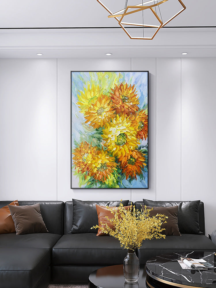 Poster Print Floral Vase Oil Painting Canvas Art Modern Wall Picture for Living Room Vincent Van Gogh Golden Sunflower The Fauna Place