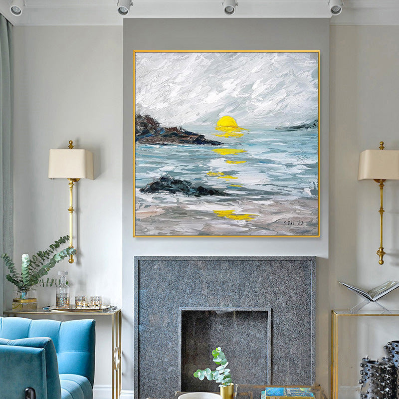 Abstract Golden White Flowers Hand Painted Oil Painting On Canvas Art Wall Pictures Painting For Living Room Home Decor Gift The Fauna Place