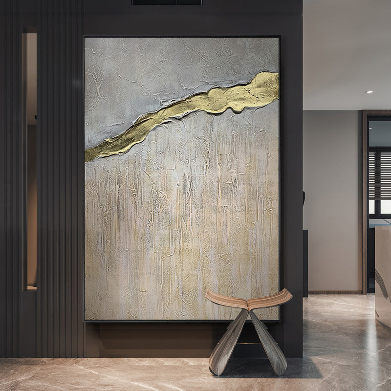 Hand Painted Texture Abstract Oil Painting Gold Foil Modern Home Wall Art Hangings Canvas Paintings For Living Room Hotel Decor The Fauna Place