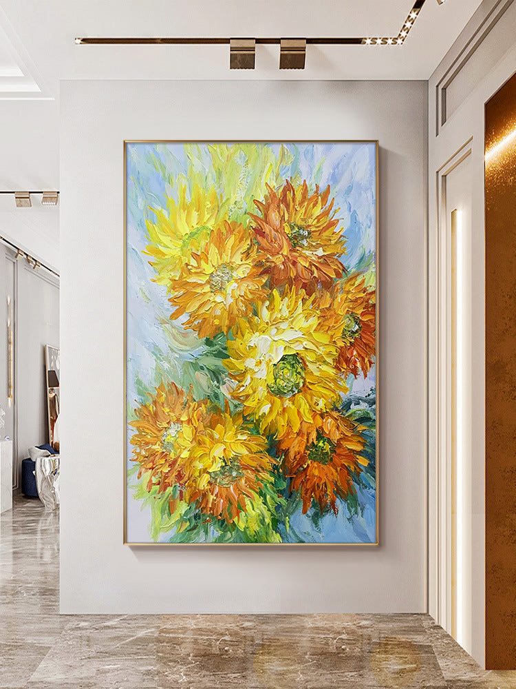 Poster Print Floral Vase Oil Painting Canvas Art Modern Wall Picture for Living Room Vincent Van Gogh Golden Sunflower The Fauna Place