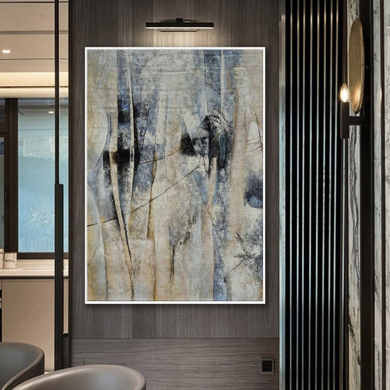 Neutral Color Modern Artwork Large Abstract Oil Painting On Canvas Office Living Room Contemporary Textured White Wall Art No Frame The Fauna Place