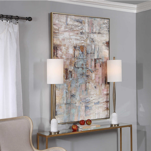 Hand painted Simple Easy abstract oil painting Modern Neutral Color Nordic Wall Art Texture Minimal Oil Painting on Canvas The Fauna Place